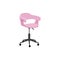Comfortable ergonomic office chair with wheels flat vector illustration isolated.