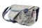 Comfortable fabric sports bag on white background.