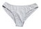 Comfortable grey women`s underwear isolated on white