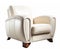 A comfortable, luxurious and stylish single-seater armchair.