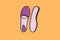 Comfortable Orthotics Shoe Insole Pair, Arch Supports vector illustration.