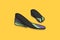 Comfortable Orthotics Shoe Insole Pair, Arch Supports vector illustration.