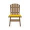 Comfortable outdoor chair icon flat isolated vector