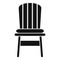 Comfortable outdoor chair icon, simple style