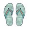 A comfortable pair of striped sandals for summer