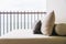 Comfortable pillow on sofa decoration outdoor balcony