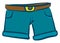 Comfortable shorts vector or color illustration