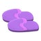 Comfortable slippers icon, cartoon style