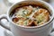A comforting bowl of French onion soup