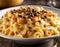 A comforting bowl of macaroni and cheese, but replace the cheese sauce with melted chocolate sauce