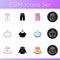 Comfry loungewear icons set