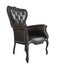 Comfy black leather office or royal armchair