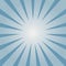 Comic background. Blue Sunburst pattern. Rays directed inside the flash. Vector.