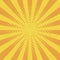 Comic background with halftone effect and sunburst. Comic book elements with dots and sunray. Yellow starburst abstract backdrop.