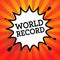 Comic book explosion with text World Record