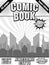 Comic book monochrome cover template
