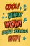 comic book sound effect expression yellow background with shadow. High quality photo