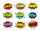 Comic book speech bubbles, cool blast and crash sound effect