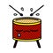 comic book style cartoon crying drum