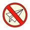 comic book style cartoon no paper aeroplanes allowed