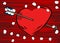 Comic book vector illustrated Arrow Heart, Valentine\\\'s Day Symbol.