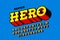 Comic books style font, super hero alphabet