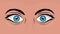 Comic Books Woman Eyes Looking With Surprise