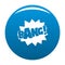 Comic boom bang icon blue vector