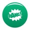 Comic boom bang icon vector green