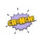 Comic boom crunch icon, flat style