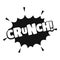 Comic boom crunch icon, simple black style