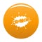 Comic boom crunch icon vector orange