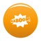 Comic boom kaboom icon vector orange