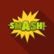 Comic boom smash icon, flat style