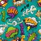 Comic bright seamless pattern