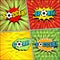 Comic bright sport backgrounds collection