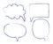 Comic bubbles on a white background. Dialogue. Collection. Symbol. Vector