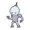 comic cartoon alien robot