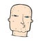 comic cartoon bald tough guy