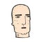 comic cartoon bald tough guy