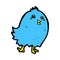 comic cartoon bluebird