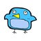 comic cartoon bluebird