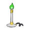 comic cartoon bunsen burner