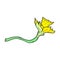 comic cartoon daffodil flower