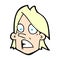 comic cartoon frightened face