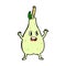 comic cartoon frightened pear