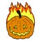 comic cartoon grinning pumpkin