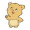 comic cartoon happy little teddy bear