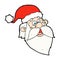 comic cartoon jolly santa claus face