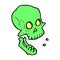 comic cartoon laughing skull